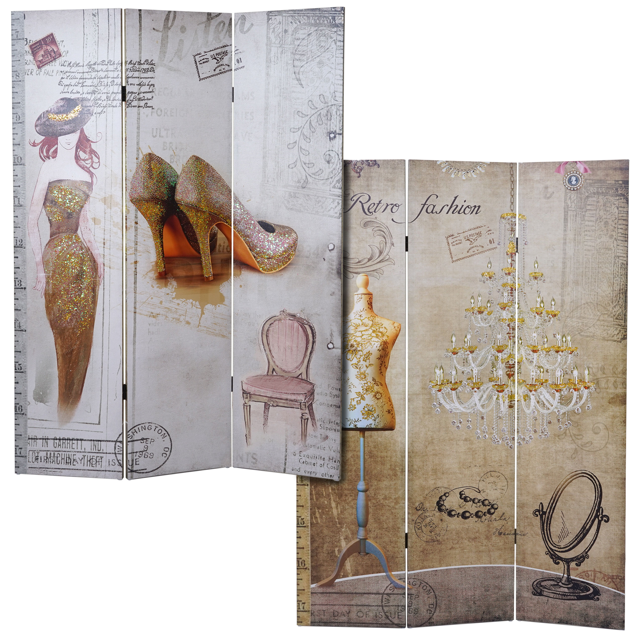 Fotoparaván Vintage, deliaca stena - 170 × 120 cm