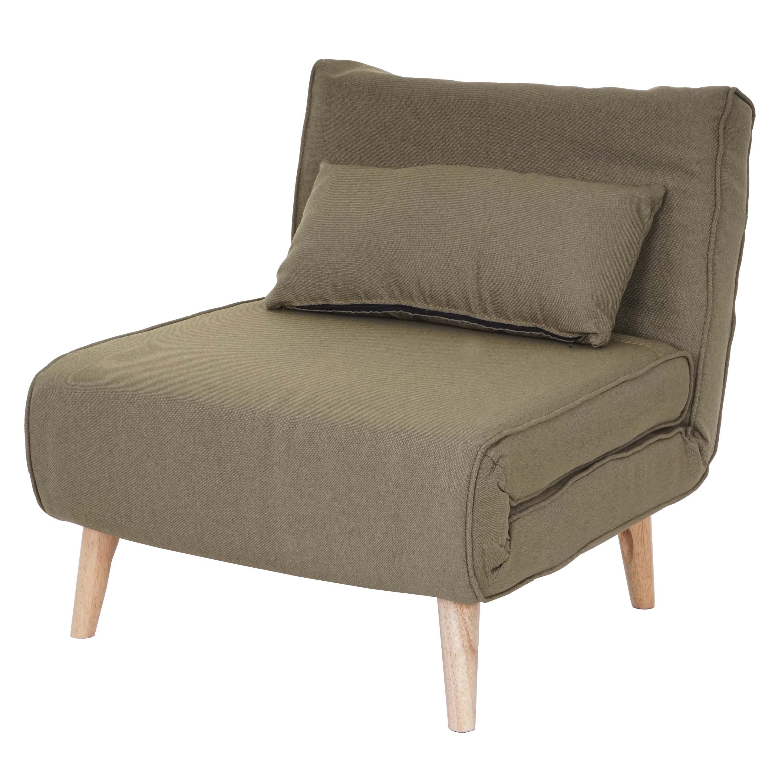 Rozkladacie polohovateľné kreslo na spanie HWC-D35, látka/textil - zelená