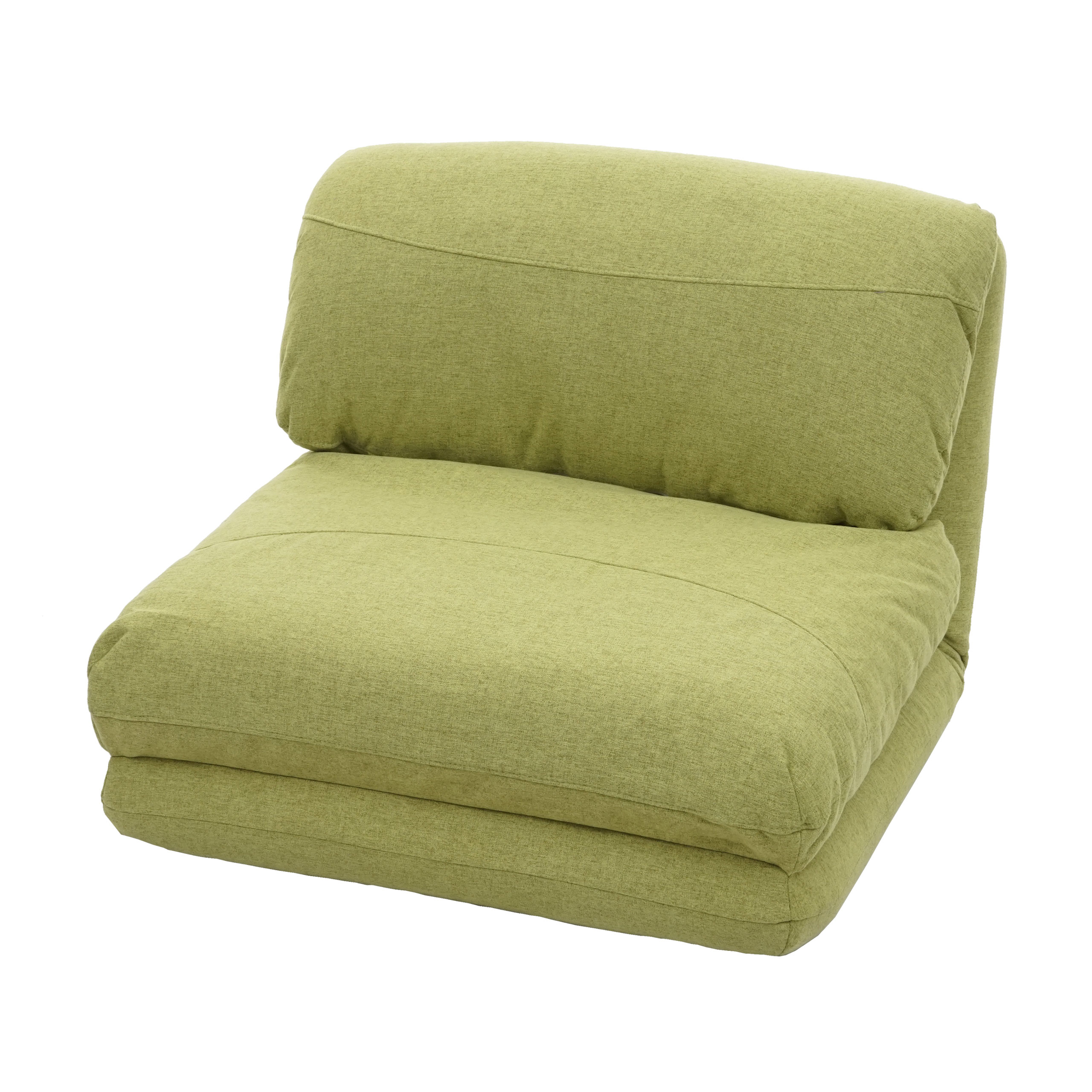 Rozkladacie polohovateľné kreslo na spanie HWC-E68, látka/textil - zelená