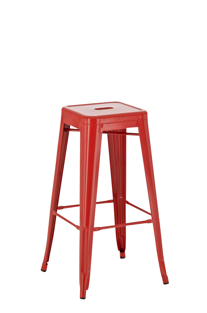 Kovová barová stolička Josh - Červená