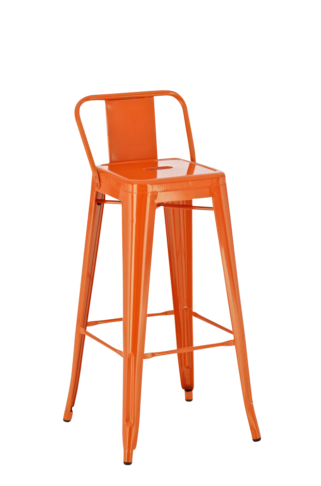 Kovová barová stolička Mason - Oranžová