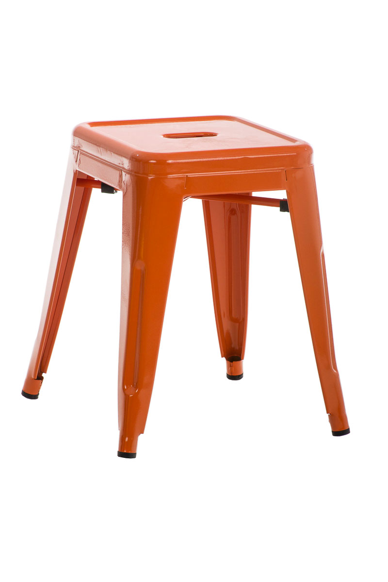 Stohovateľná kovová stolička Arm - Oranžová