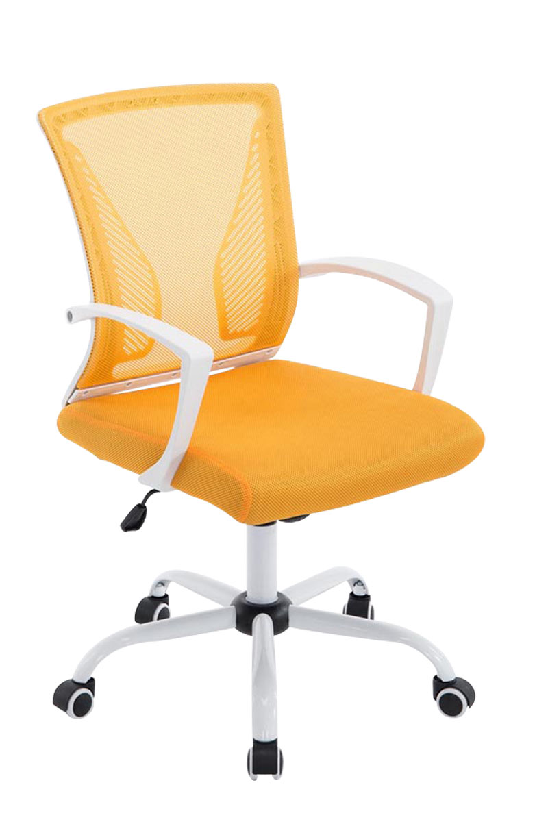 Kancelárska stolička Tracy, podnož biela - Žltá