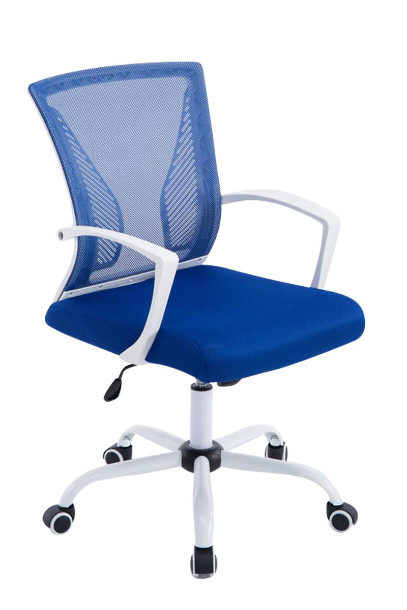 Kancelárska stolička Tracy, podnož biela - Modrá