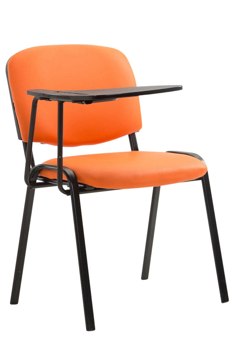 Stolička Ken s skladacím stolíkom koženka - oranžová