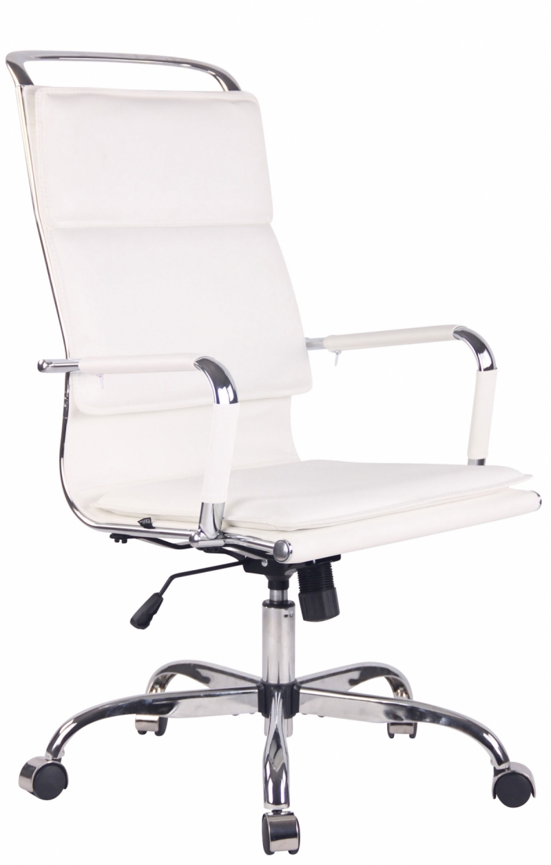 Kancelárska stolička Bedford ~ koženka - Biela