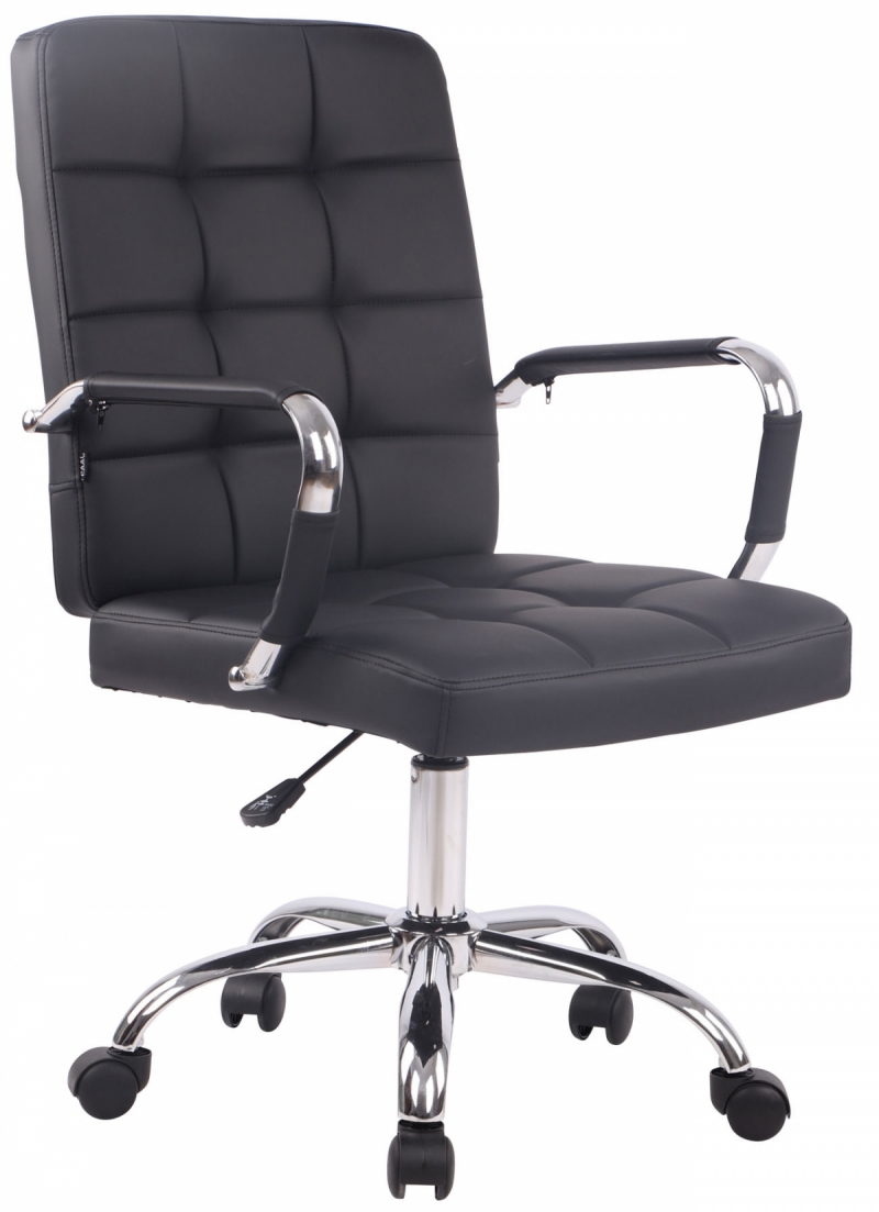 Kancelárska stolička D-Pro ~ koženka - Čierna
