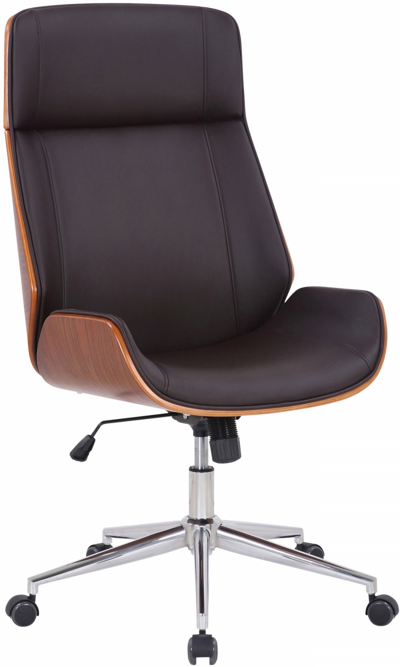 Kancelárska stolička Varel ~ drevo orech - Hnedá