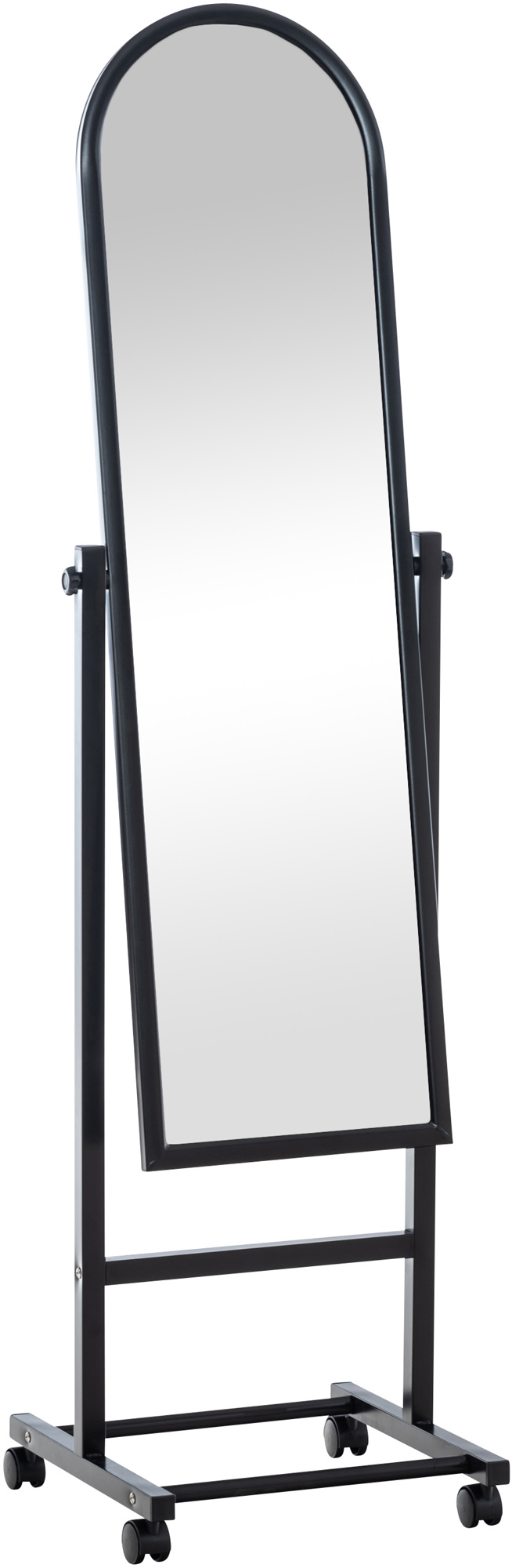 Stojace zrkadlo Evoir - 151x39x39 cm - Čierna