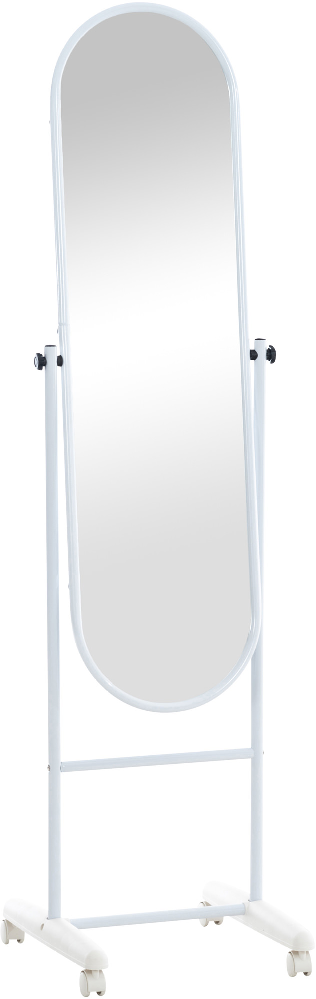 Stojace zrkadlo Nane Oval - 155x40x42 cm - Biela