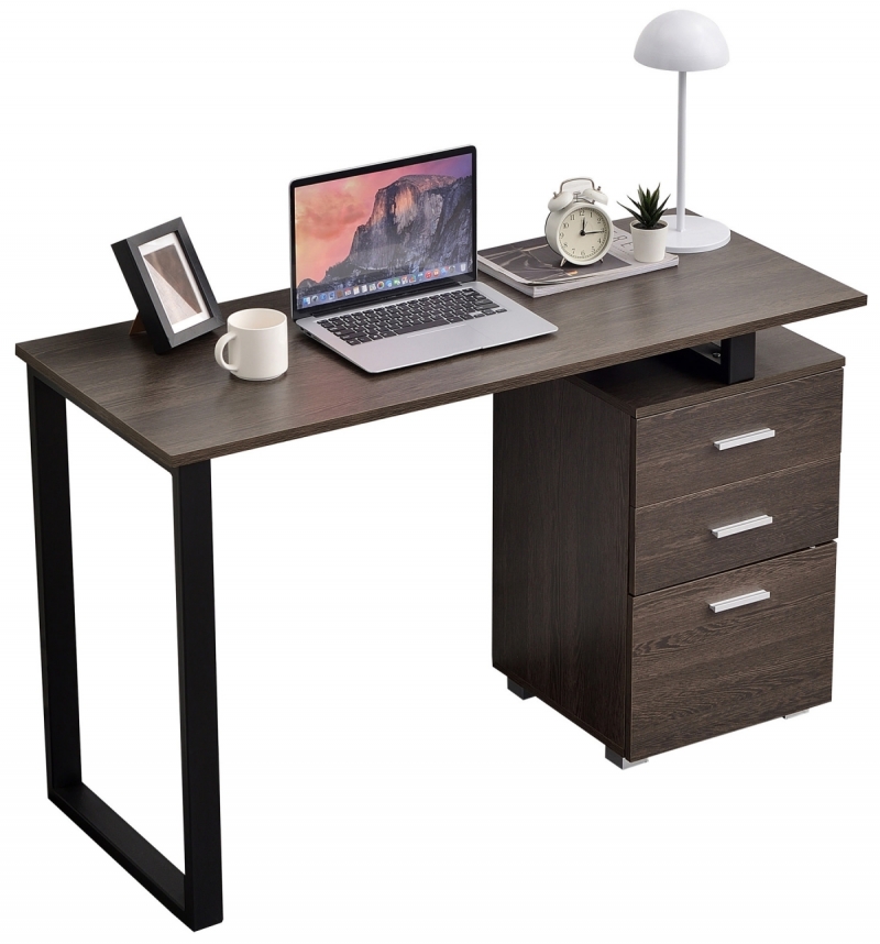 Písací stôl Stockton ~ v75 x 120 x 50 cm - Hnedá
