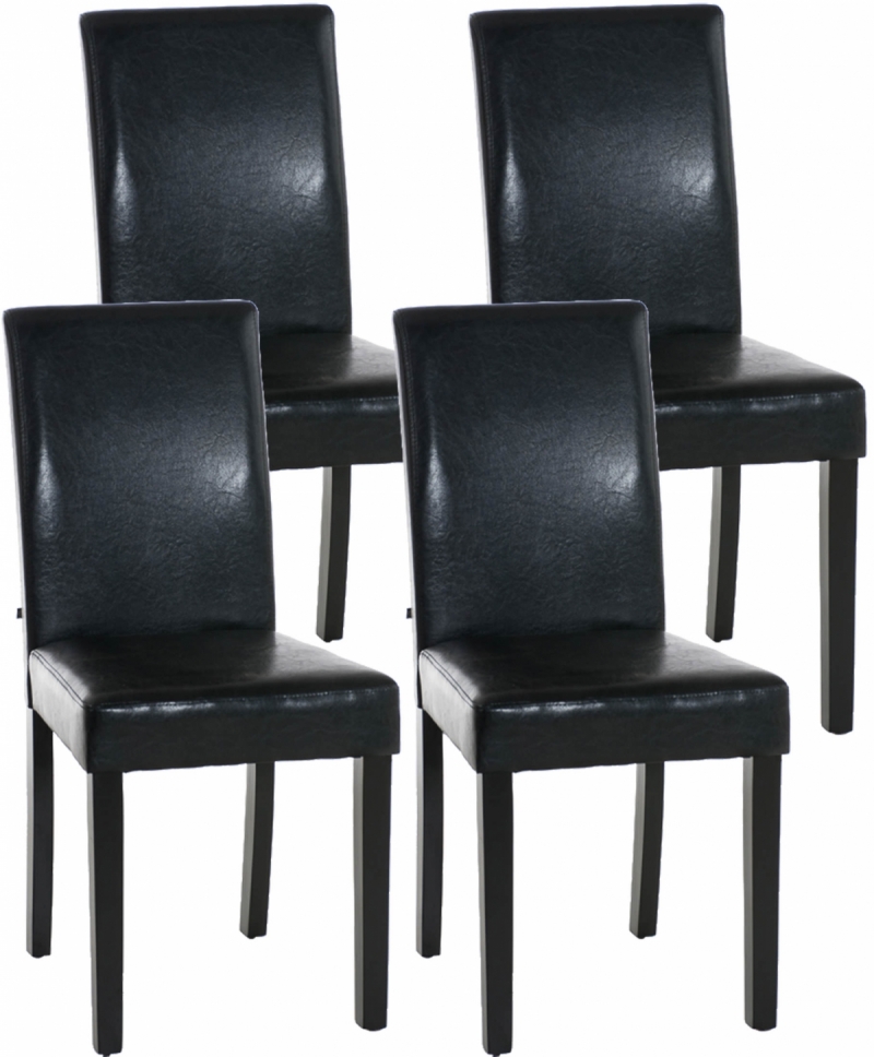 Jedálenská stolička Inn, nohy čierne (SET 4 ks) - Čierna