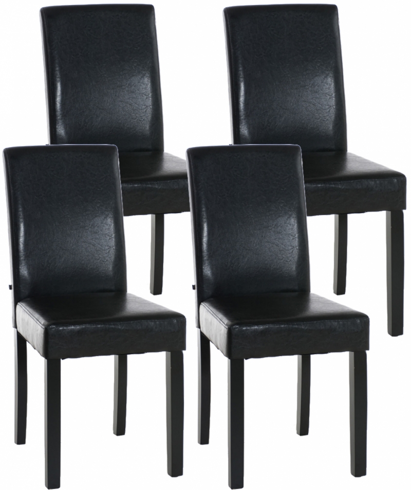 Jedálenská stolička Inn (SET 4 ks) ~ nohy čierne - Hnedá