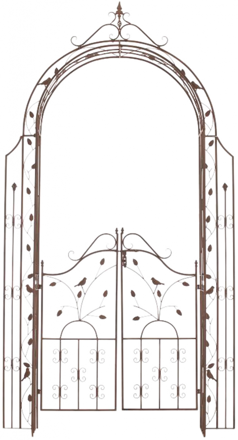 Pergola na popínavé rastliny GS22232 s bránkou - Hnedá antik