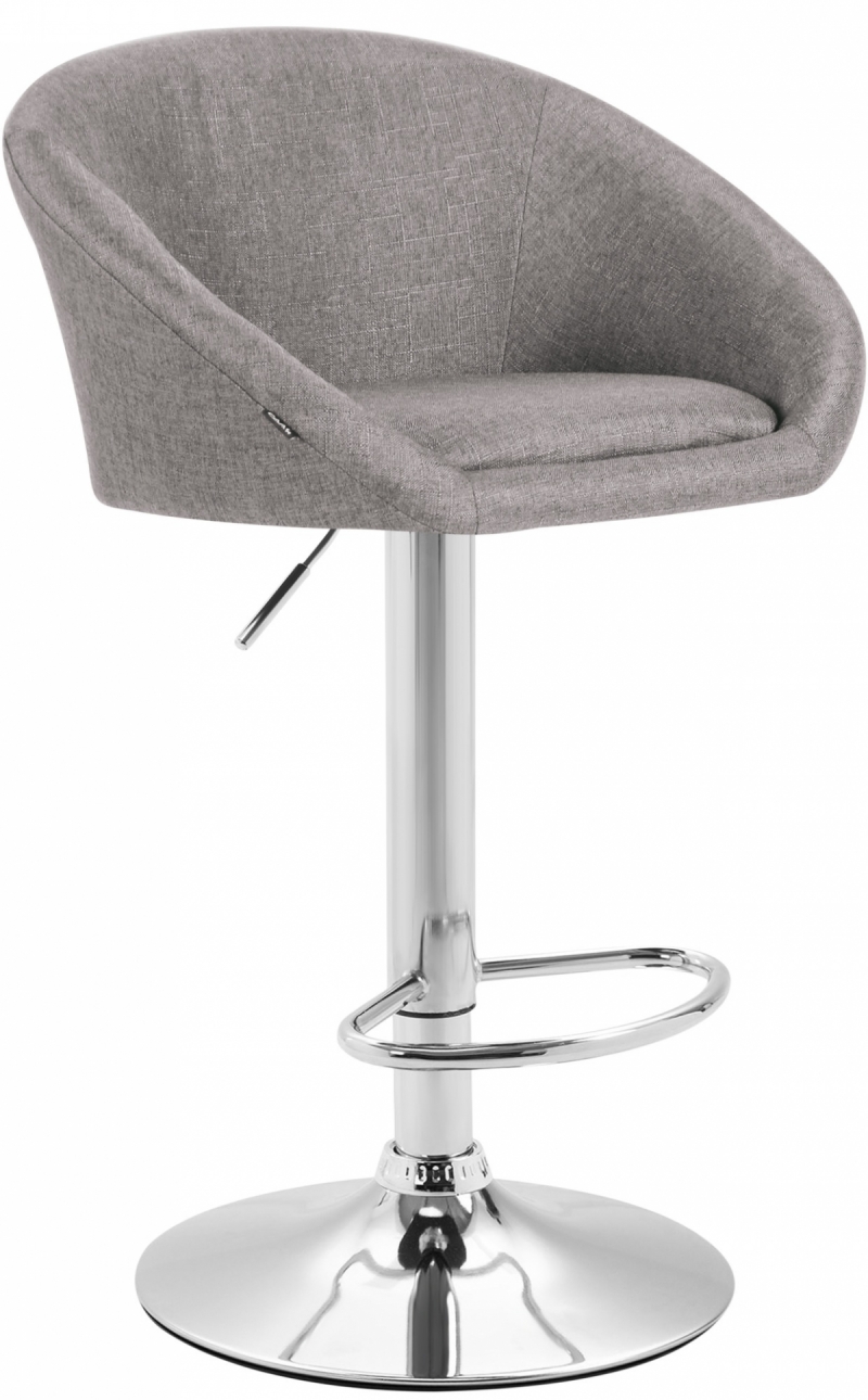 Barová stolička Miami V2 ~ látka - Svetlo sivá