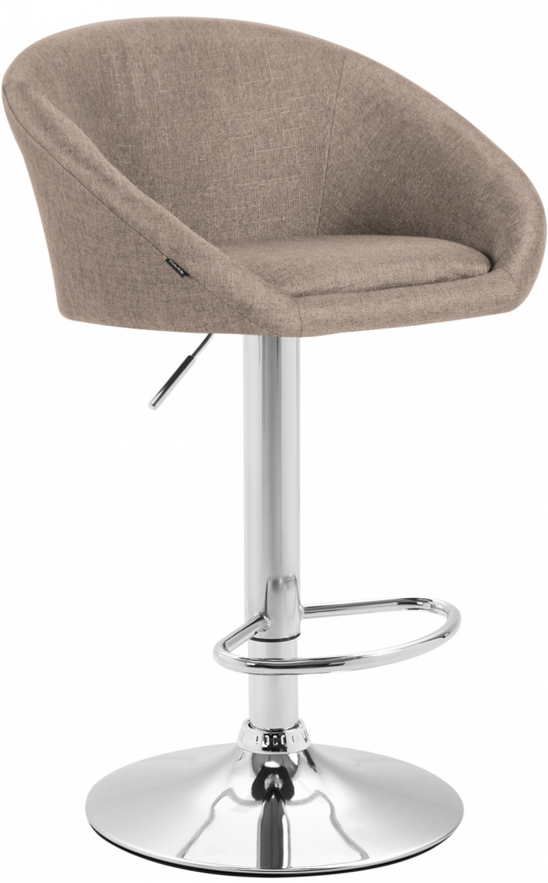 Barová stolička Miami V2 ~ látka - Sivo-hnedá (Taupe)