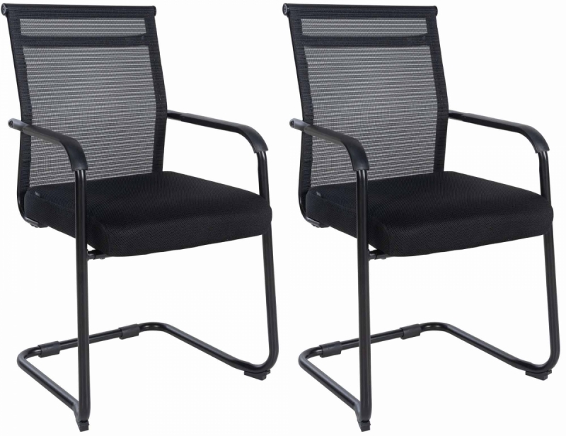 Set 2 kresiel pre návštevníkov Denny čierny rám - čierna