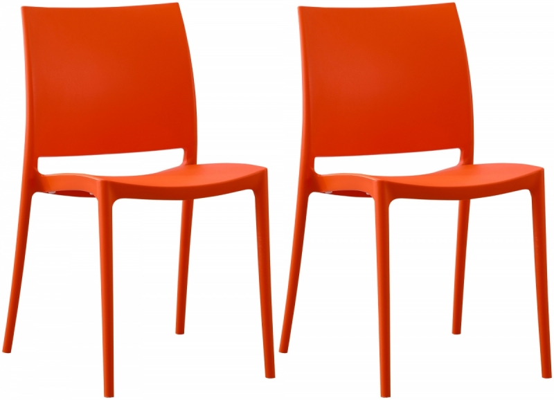 2x Stolička Meton - Oranžová