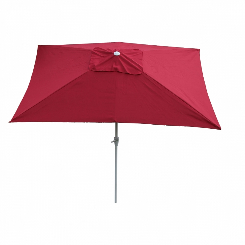 Slnečník N23 2x3m - polyester/hliník - bordová