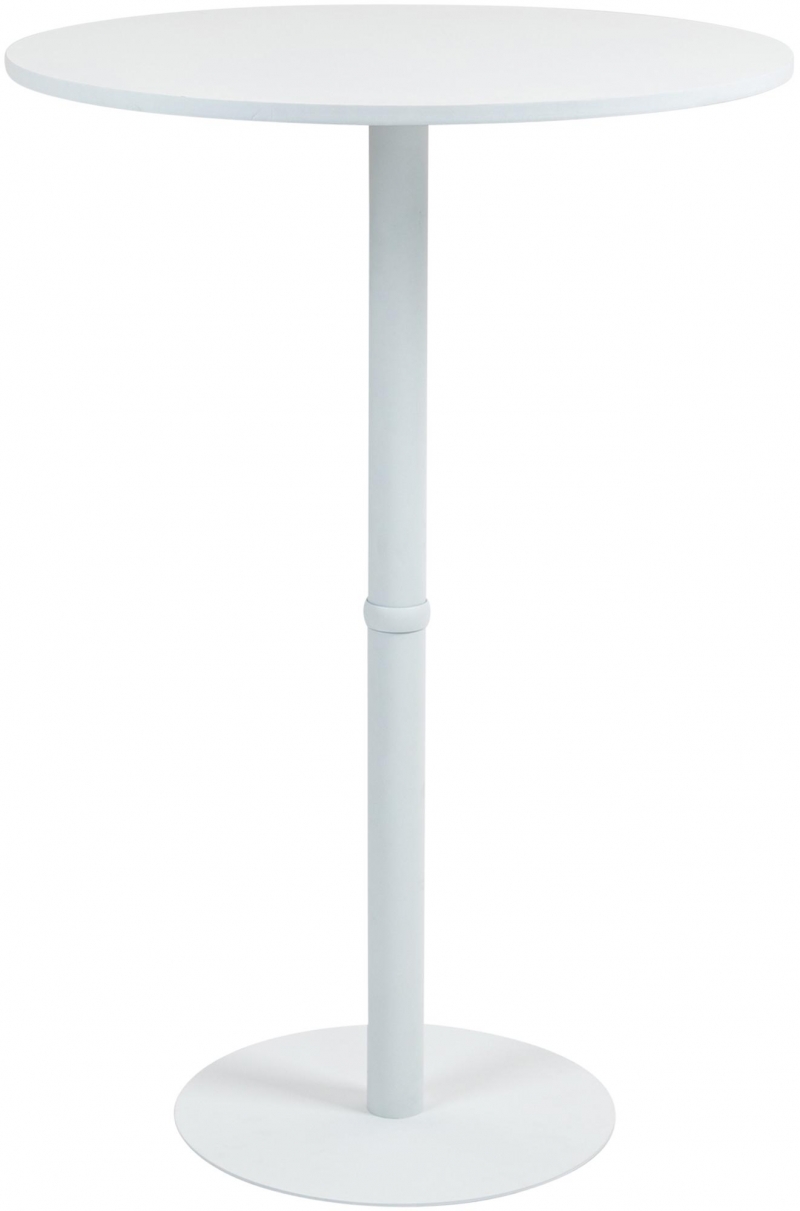 Barový stôl Hereford 75 cm - biela/biela
