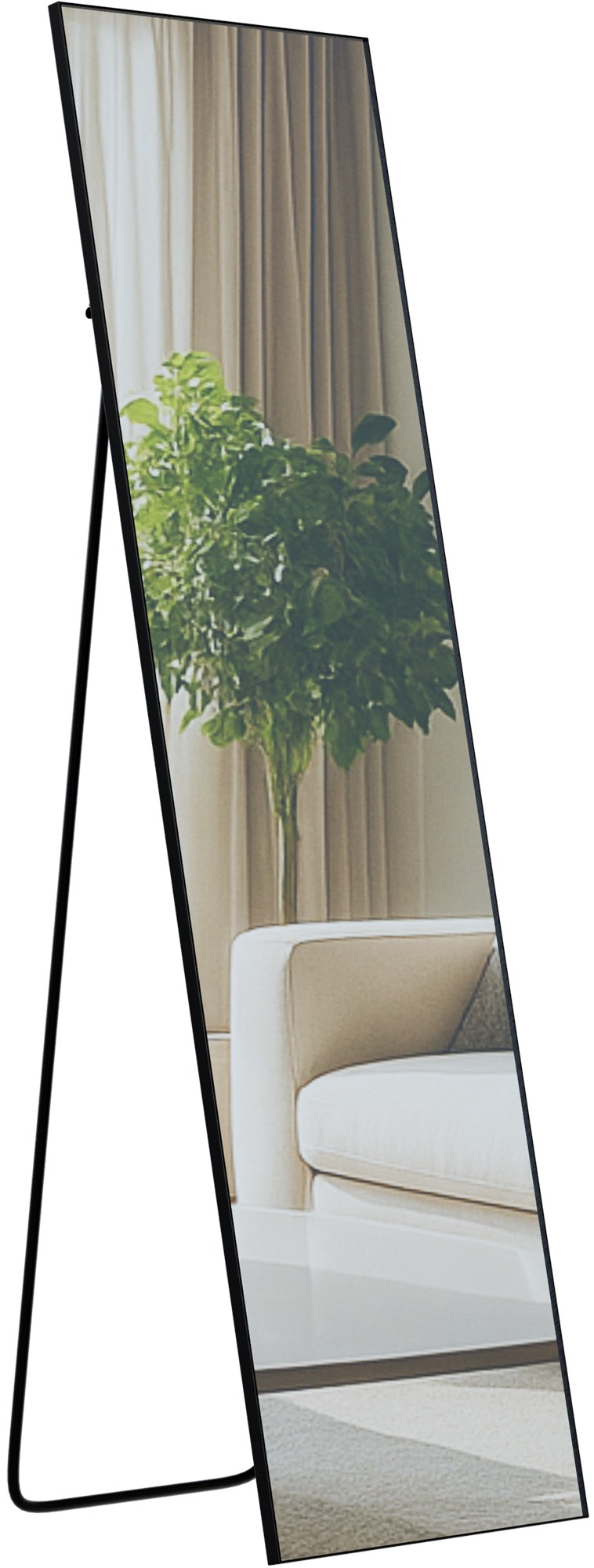 Zrkadlo Benicia 140x40 cm - čierne matné