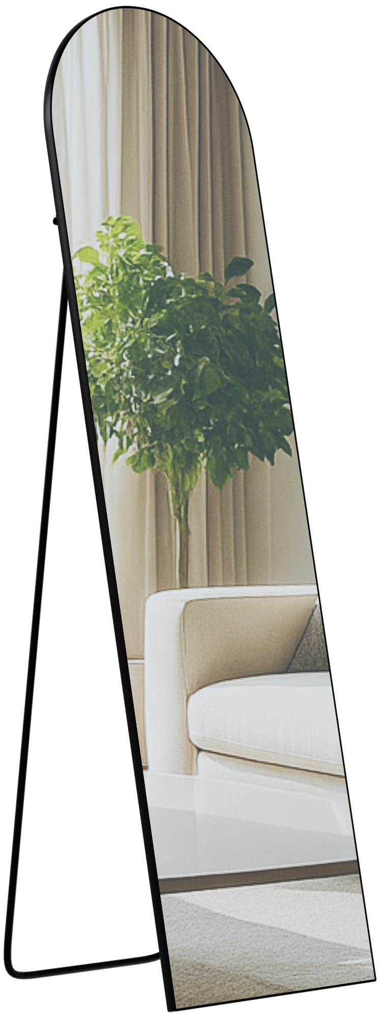Zrkadlo Moline 140x40 cm - čierne matné