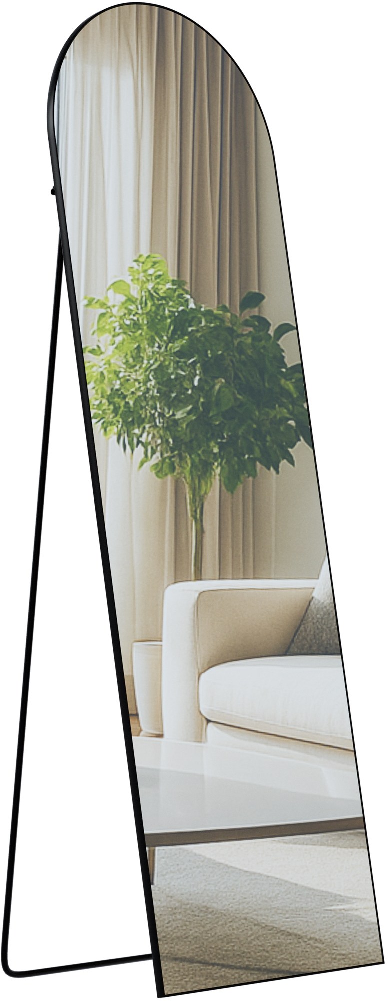 Zrkadlo Moline 160x50 cm - čierne matné