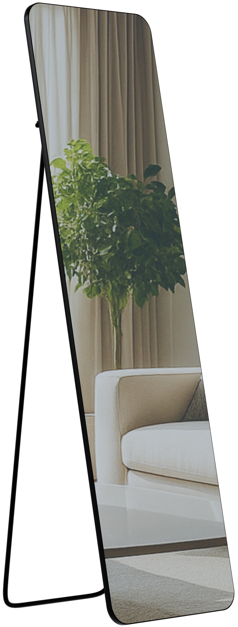 Zrkadlo Gurnee 140x40 cm - čierne matné