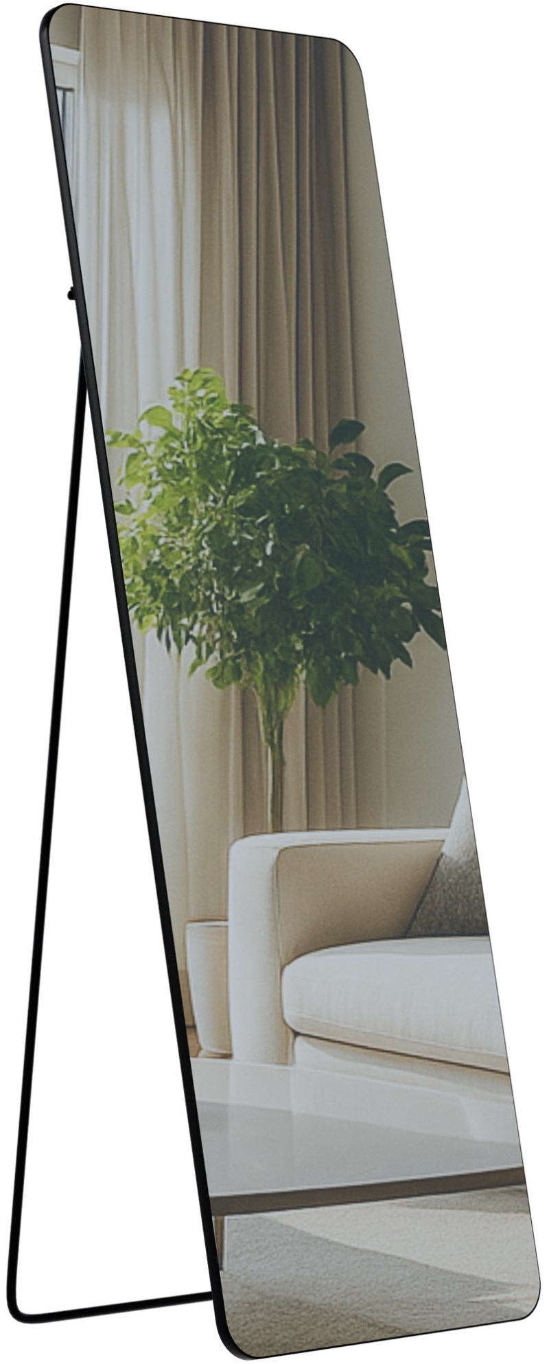 Zrkadlo Gurnee 150x50 cm - čierne matné