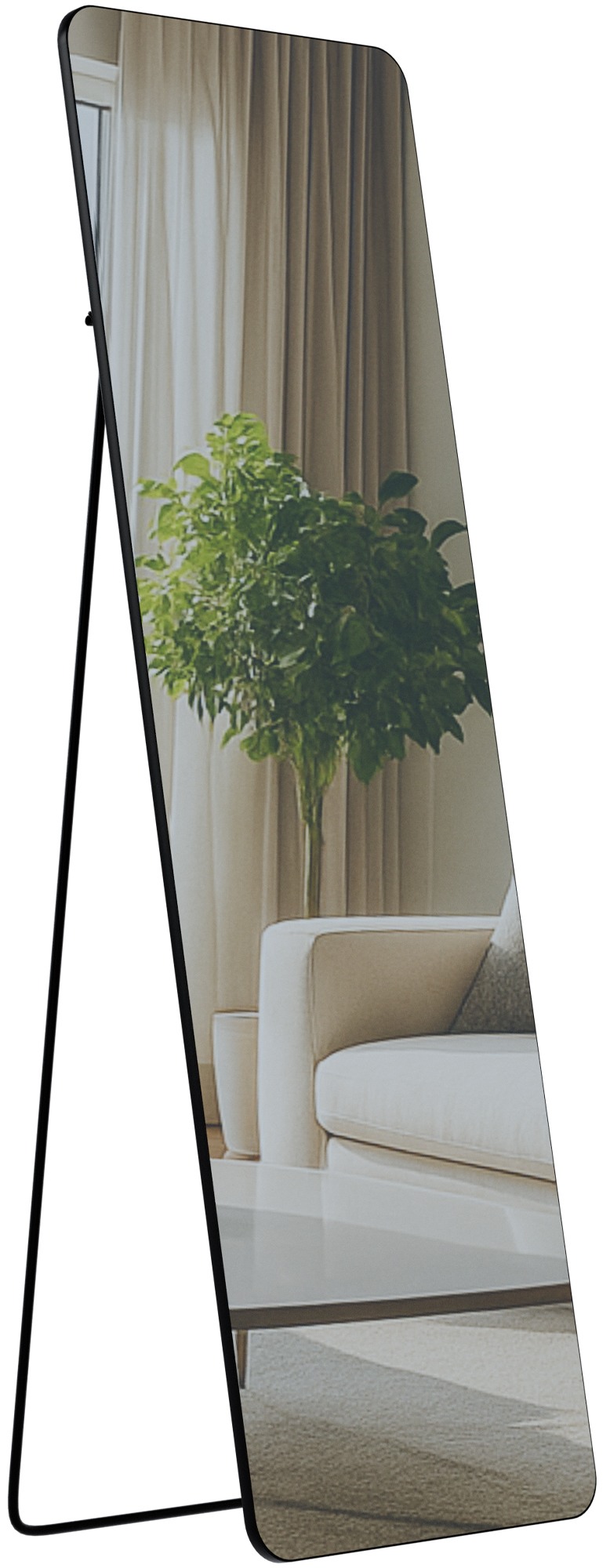 Zrkadlo Gurnee 160x50 cm - čierne matné