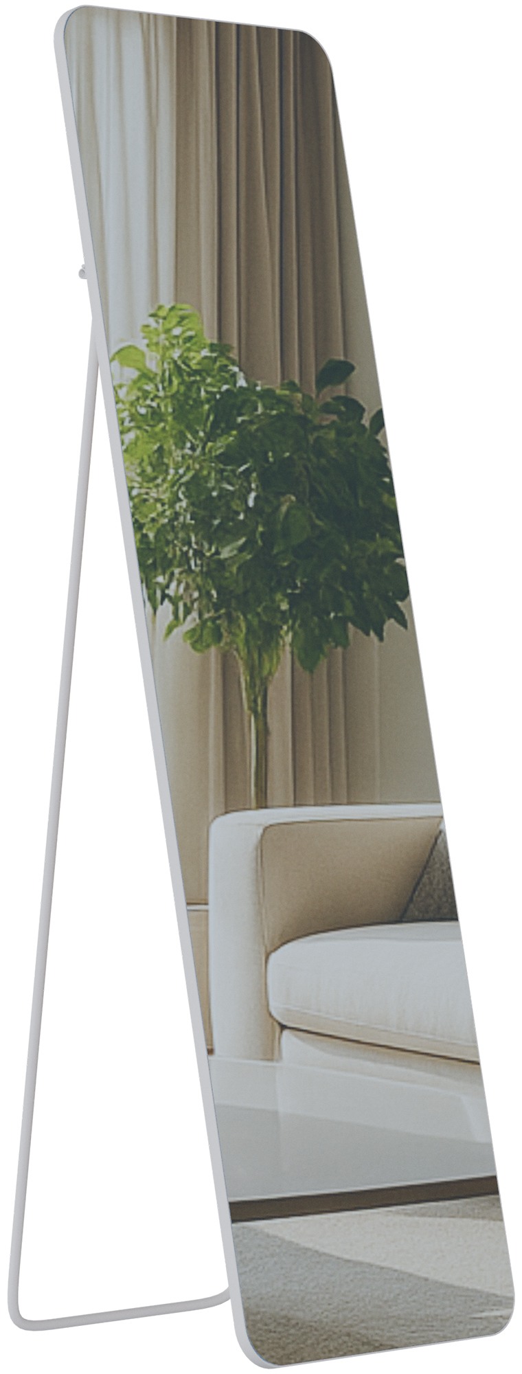 Zrkadlo Gurnee 140x40 cm - biele matné