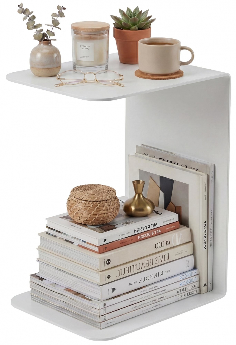 Príručný stolík Selby 60 cm - biela
