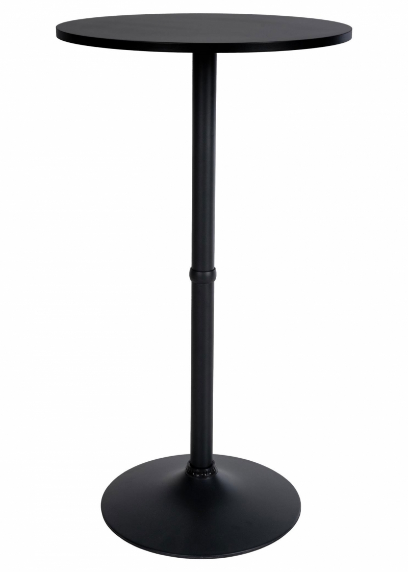 Barový stôl okrúhly DS25199, čierny / rám čierny - v108 x Ø60 cm