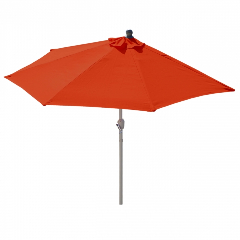 Slnečník polkruh Parla 300 cm bez stojanu - polyester/hliník - terakota