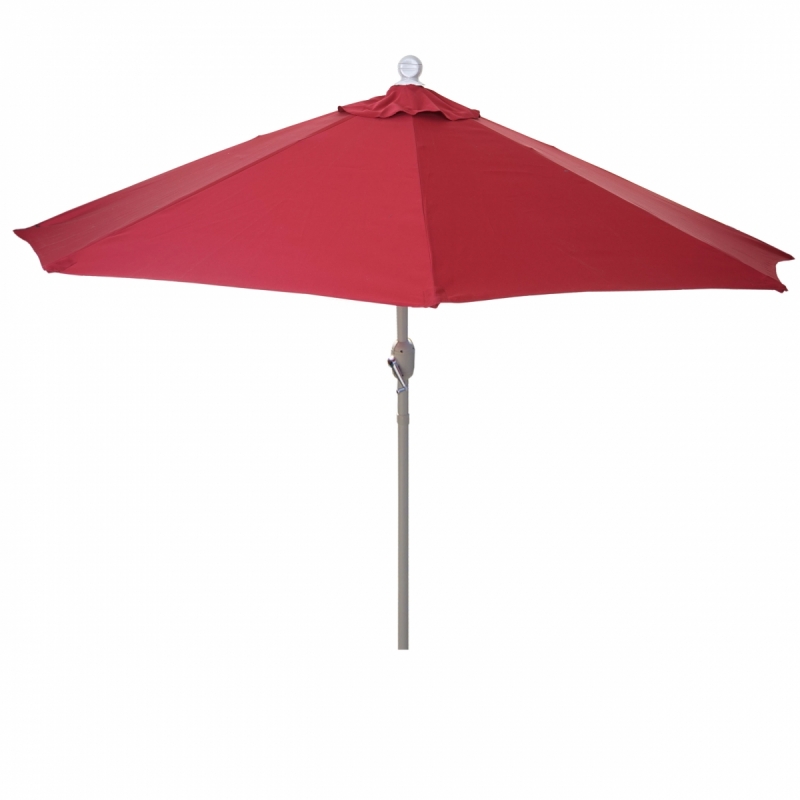 Slnečník polkruh Parla 270 cm bez stojanu - polyester/hliník - bordová