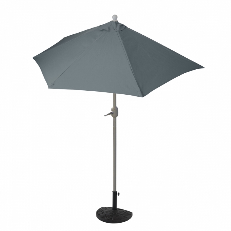 Slnečník polkruh Parla 270 cm so stojanom - polyester/hliník - antracit