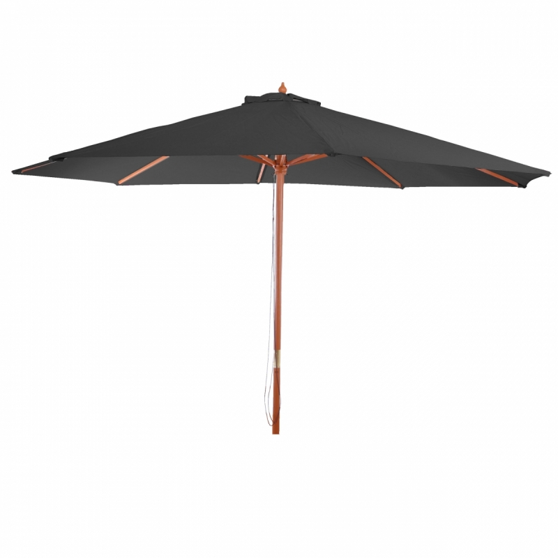 Slnečník Florida Ø 3,5m - polyester/drevo - antracit