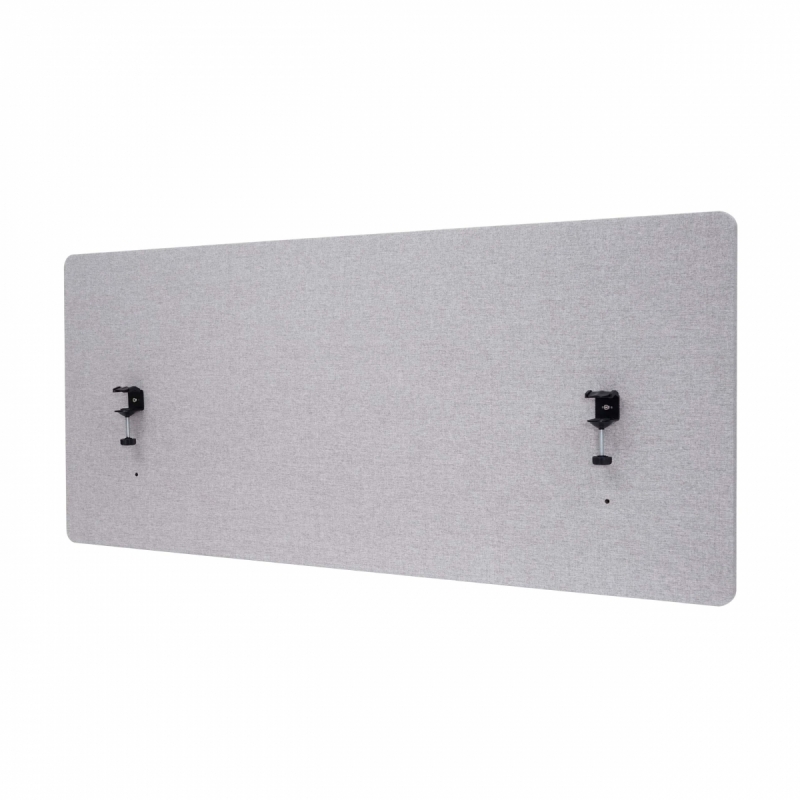 Akustický panel na stôl HWC-G75 - dvojstenná látka/textil - 60x140 - sivá