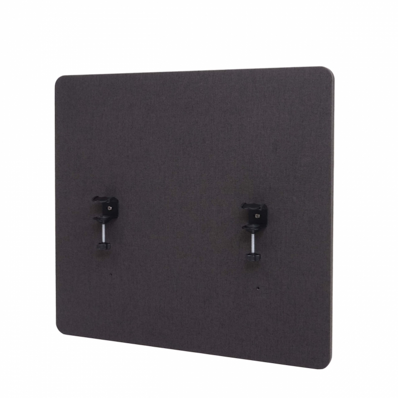 Akustický panel na stôl HWC-G75 - dvojstenná látka/textil - 60x65cm - hnedo-sivá