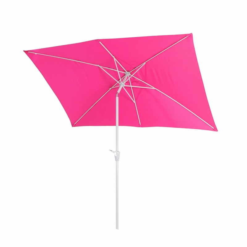 Slnečník N23 2x3m - polyester/hliník - ružová