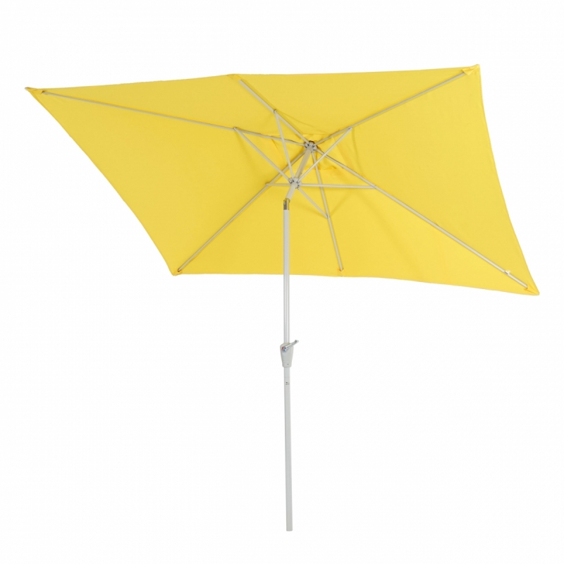 Slnečník N23 2x3m - polyester/hliník - žltá