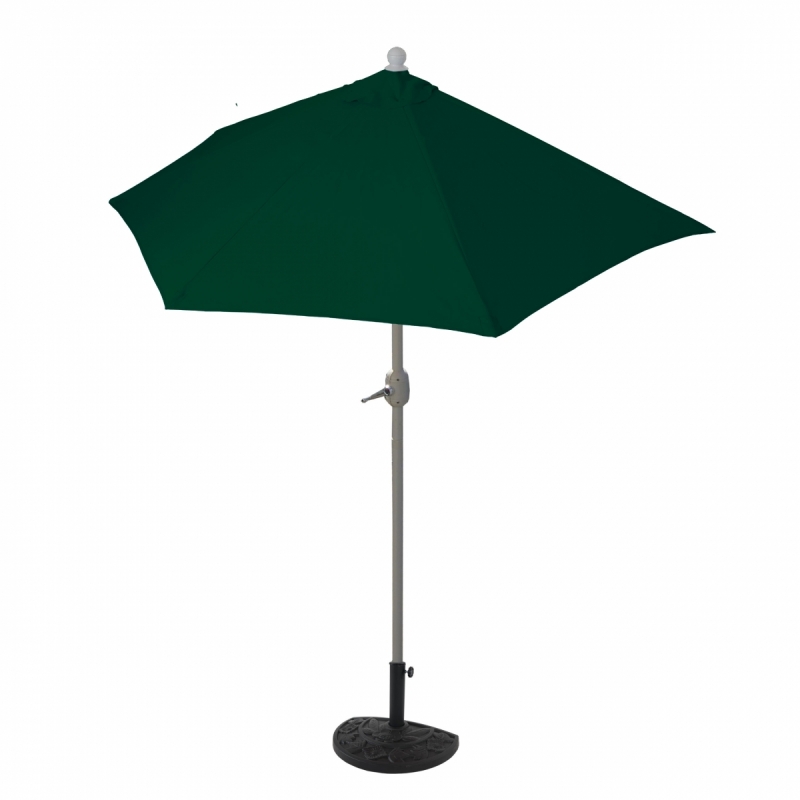Slnečník polkruh Parla 270 cm so stojanom - polyester/hliník - zelená