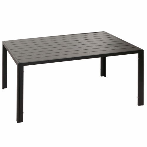 Záhradný stôl HWC-N40, hliník, 140x80cm - antracit