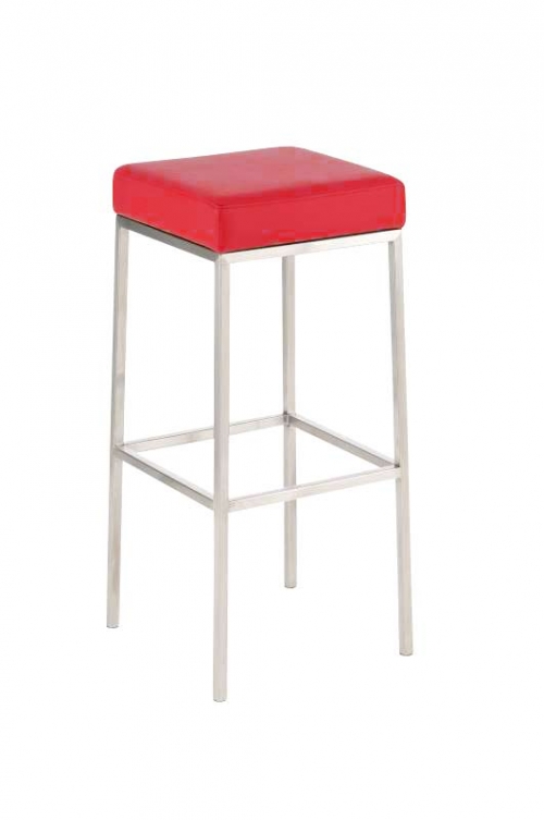 Barová stolička DS35899 nerez - Červená