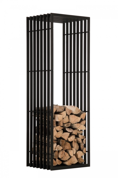 Stojan na palivové drevo Irving 40x50x150, kov čierny matný