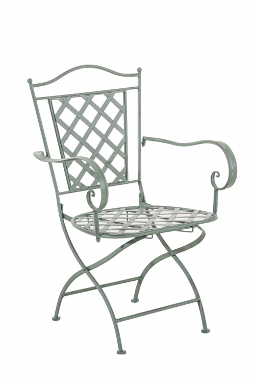 Kovová stolička Adara - Zelená antik