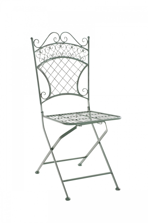 Kovová skladacia stolička Adelar - Zelená antik
