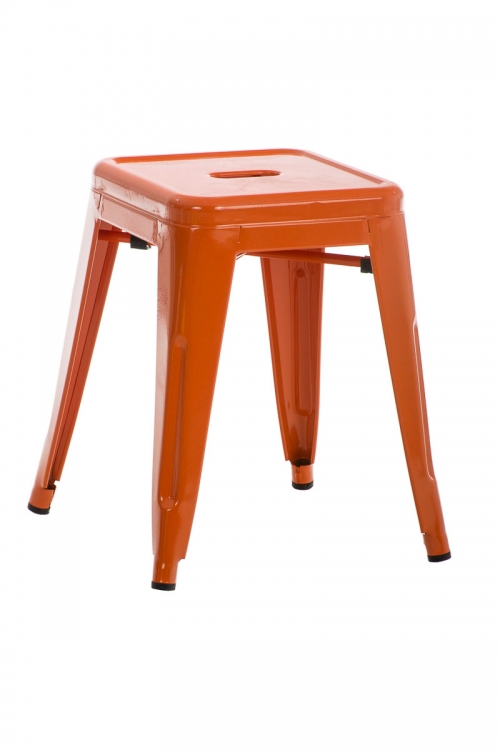 Stohovateľná kovová stolička Arm - Oranžová