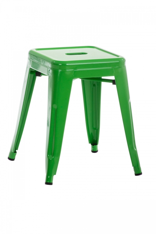 Stohovateľná kovová stolička Arm - Zelená