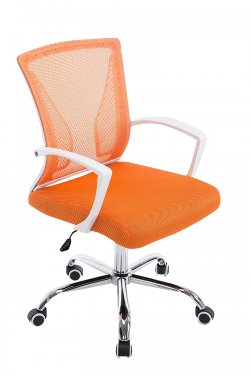 Kancelárska stolička Tracy, podnož chróm - Oranžová